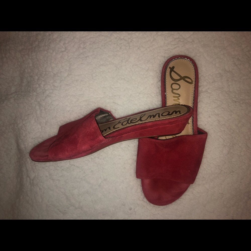 Sam Edelman Lilliana Red Kid Suede shoes